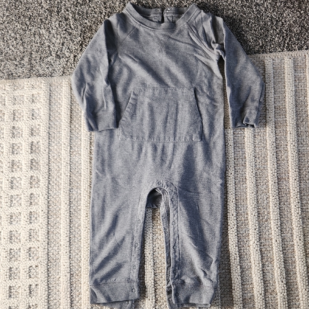 Primary Grey Sweatshirt Romper